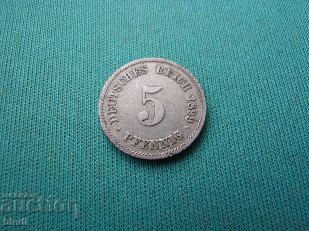 Germania Reich 5 Pfennig 1899 F Rare cu preț € 2.05 | 4.01 BGN Germania Reich 5 Pfennig 1899 F Rare cu preț € 2.05 | 4.01 BGN