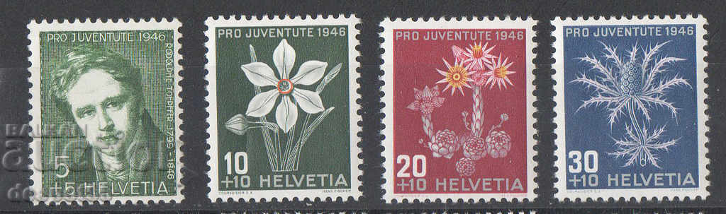 1946. Ελβετία. Pro Patria. Rodolphe Töpfer - Λουλούδια.