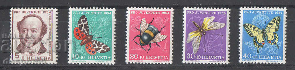 1954. Elveția. Pro Juventute - Jeremias Hotelf. Insecte.