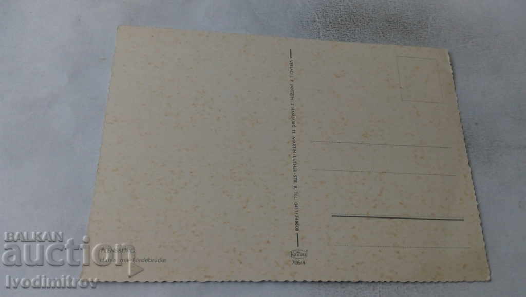 Postcard Flensburg Hafen mit Fordebrucke with price 0.85 BGN | € 0.43