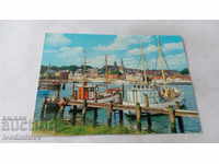 Postcard Flensburg Hafen und Stadt