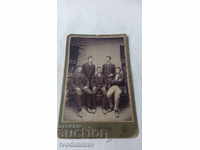Снимка Петима абитуренти Кюстендилъ 1910 Картон