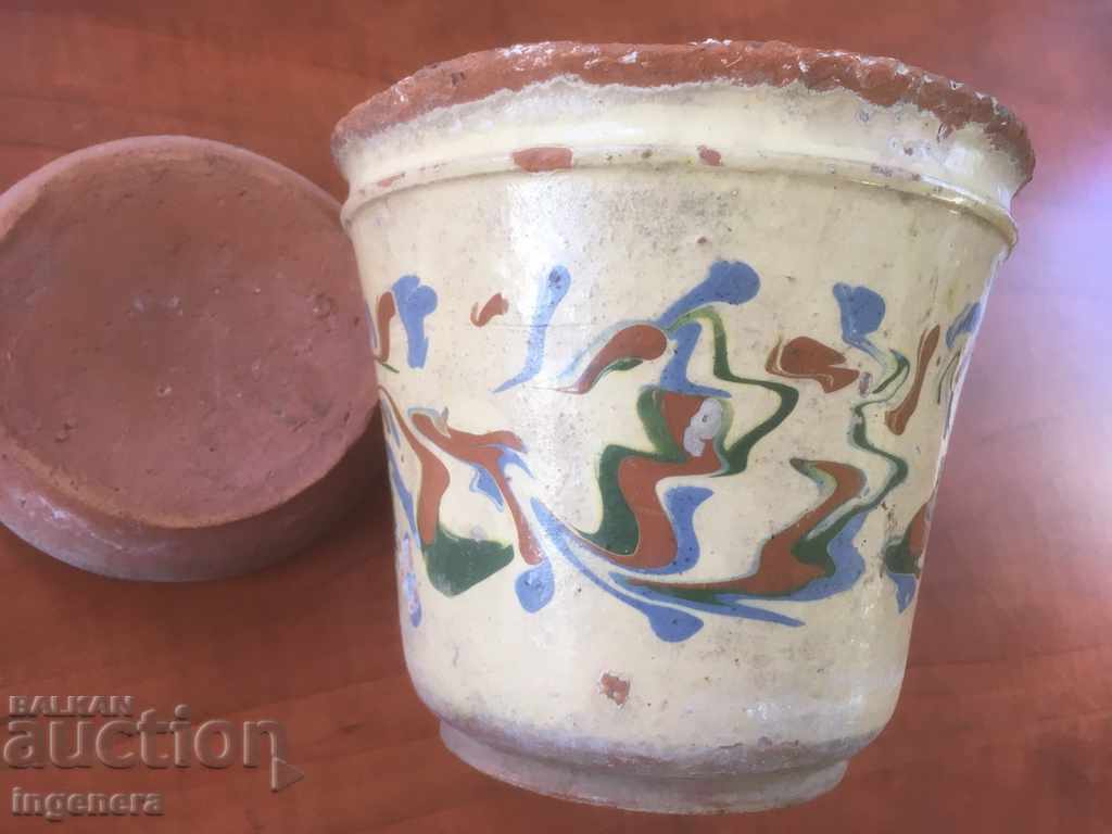 Auction POT OLD GLUCK PAINTED ETHNICS HARD CERAMICS Auction POT OLD GLUCK PAINTED ETHNICS HARD CERAMICS