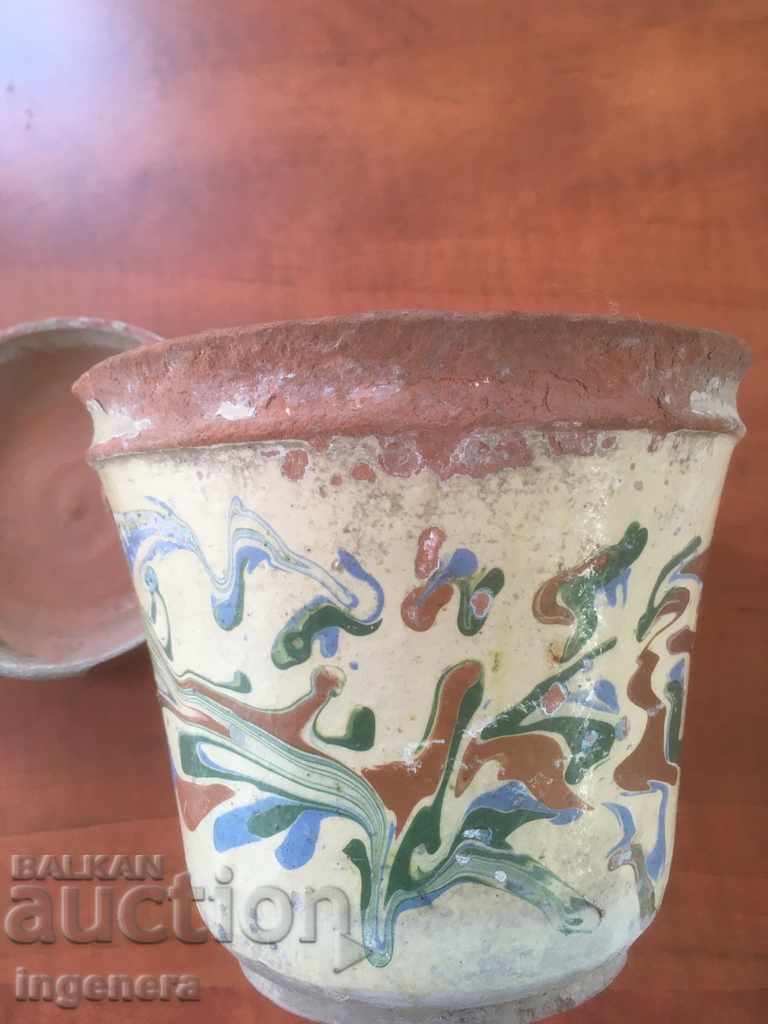 POT OLD GLUCK PAINTED ETHNICS HARD CERAMICS - 7 POT OLD GLUCK PAINTED ETHNICS HARD CERAMICS - 7