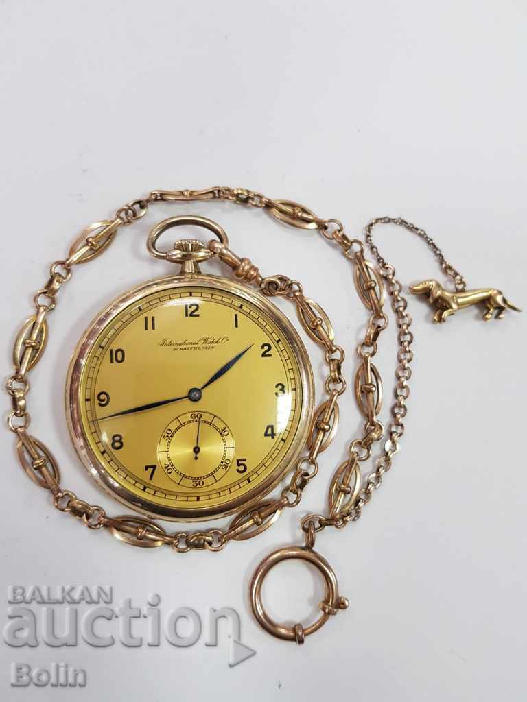 Подаръчен Swiss джобен часовник IWC SHAFFHAUSEN БНБ