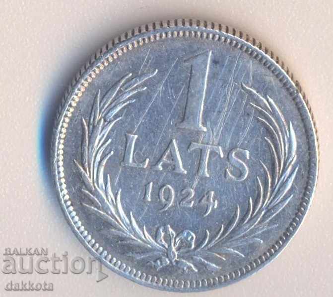 Latvia 1 lat 1924, silver, gr. 4.92