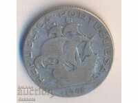 Portugalia 2,50 Escudo 1945, argint, 3,30