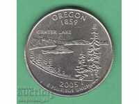 (¯`'•.¸   25 цента 2005 P  САЩ (Oregon)  aUNC   ¸.•'´¯)