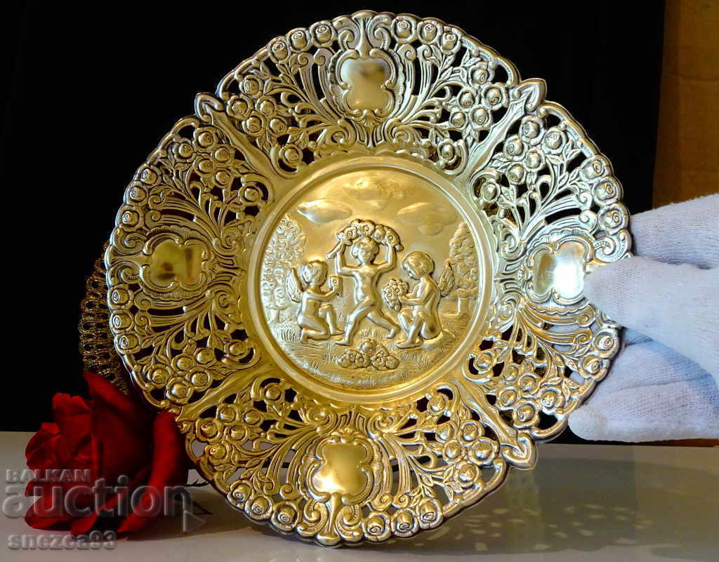 Silver-plated fruit bowl Angels, baroque. with price 56.00 BGN | € 28.63