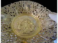 Silver-plated fruit bowl Angels, baroque.