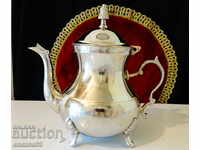 Silver-plated bronze jug, English.