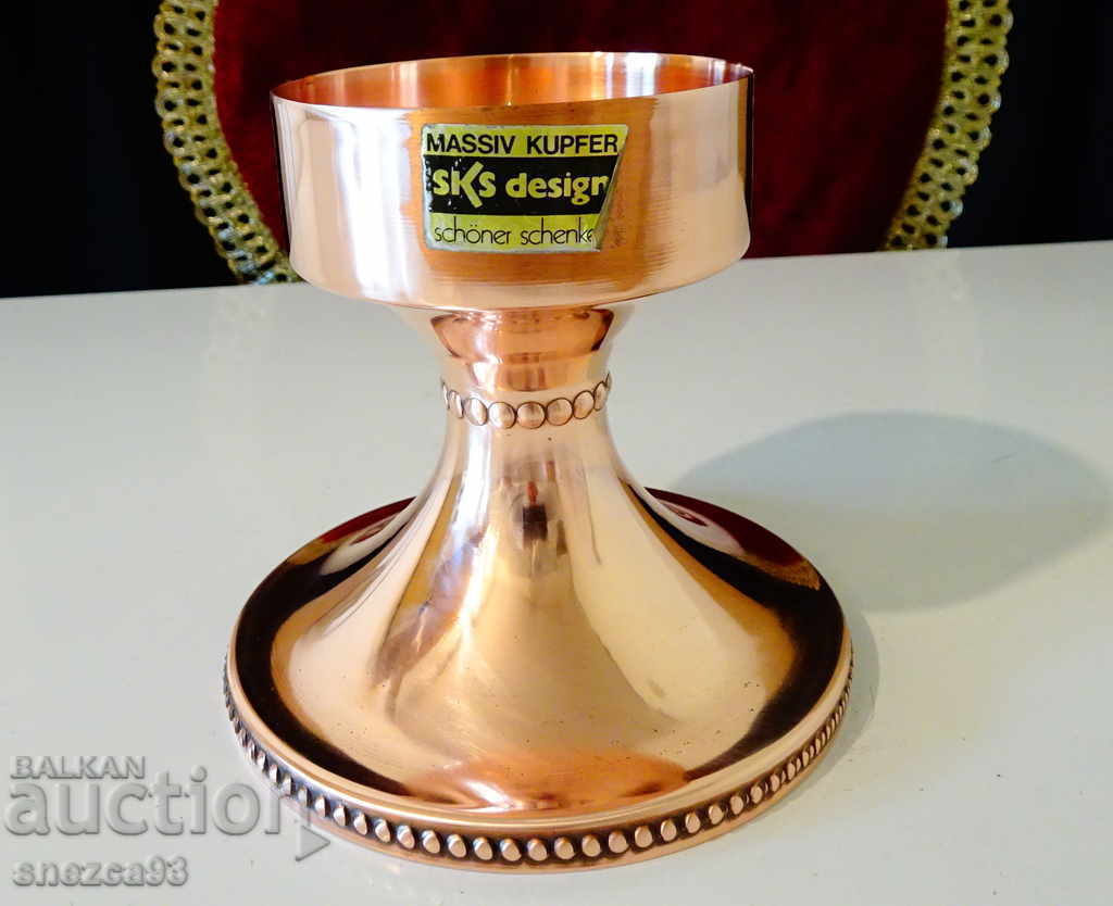 German copper candlestick SkS. German copper candlestick SkS.