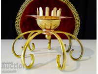 Handmade beeswax candle holder 360 g