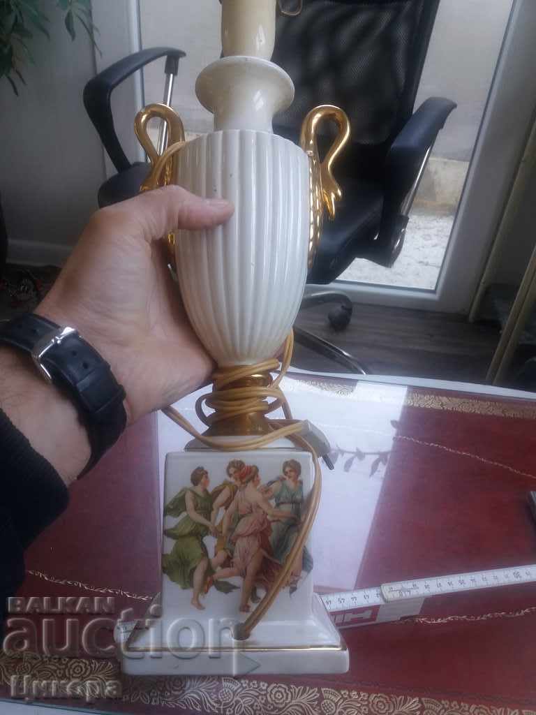 OLD PORCELAIN LAMP UNIQUE - 6 OLD PORCELAIN LAMP UNIQUE - 6