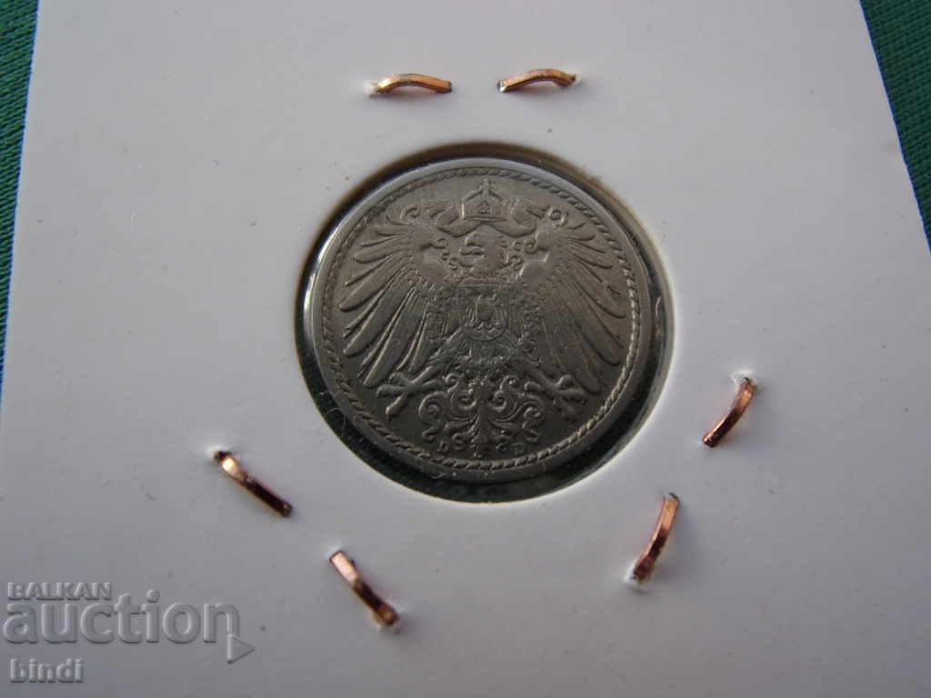 Germania Reich 5 Pfennig 1913 D Rare cu preț € 1.02 | 1.99 BGN