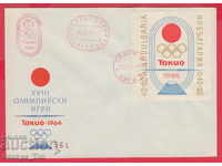 255972 / Sigiliu roșu Bulgaria FDC 1964 Jocurile Olimpice