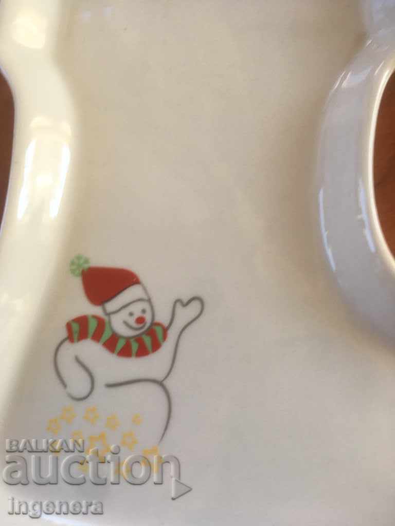 PORCELAIN TRAY CHRISTMAS PLATEAU with price 14.00 BGN | € 7.16 PORCELAIN TRAY CHRISTMAS PLATEAU with price 14.00 BGN | € 7.16