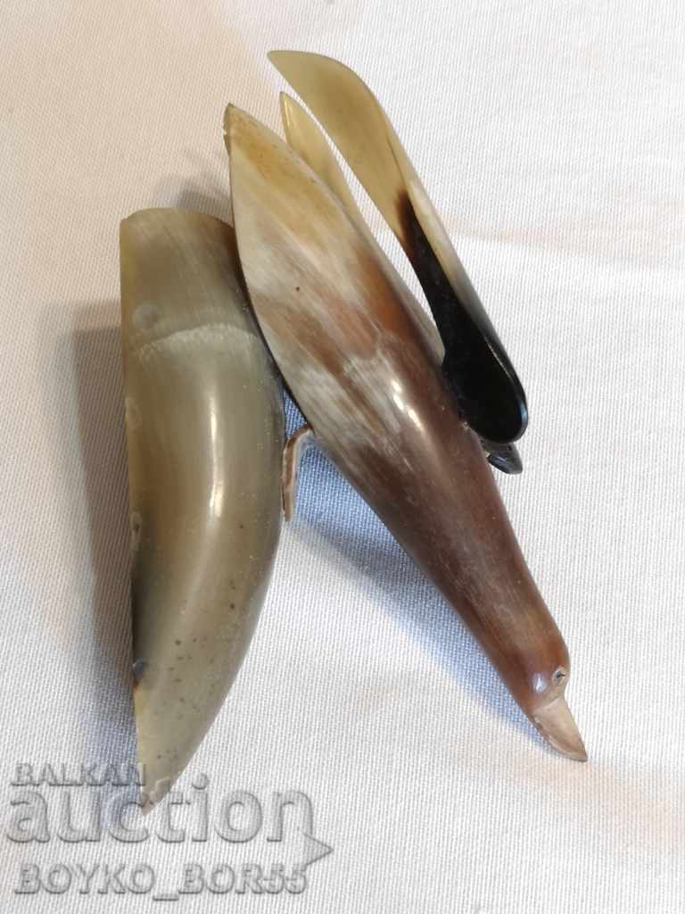 Rare Antique Bird Horn Bone Figure - 5 Rare Antique Bird Horn Bone Figure - 5