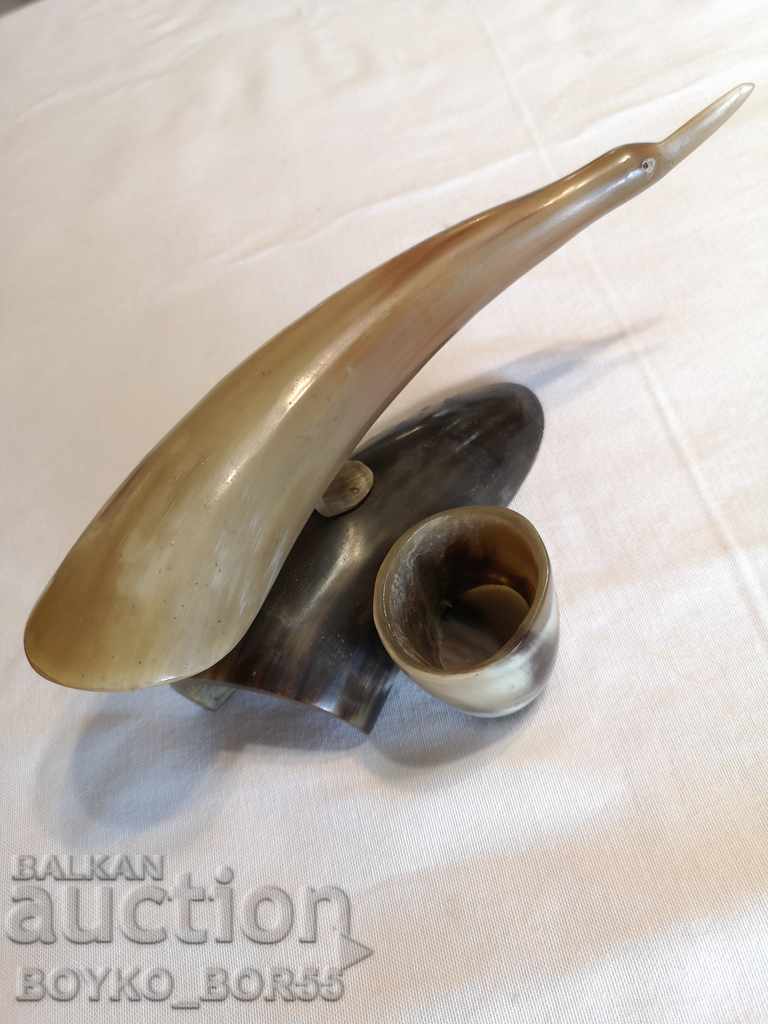 Rare Antique Bird Horn Bone Figure