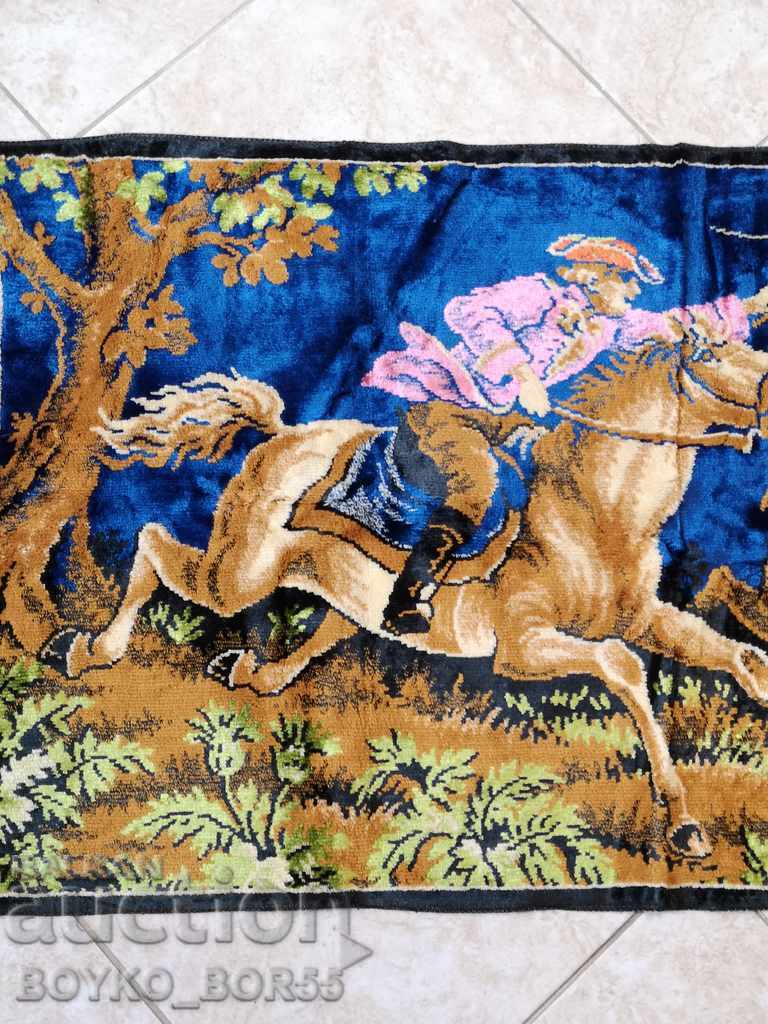 Beautiful Large Antique Carpet with Hunting Scenes with price 69.00 BGN | € 35.28 Beautiful Large Antique Carpet with Hunting Scenes with price 69.00 BGN | € 35.28