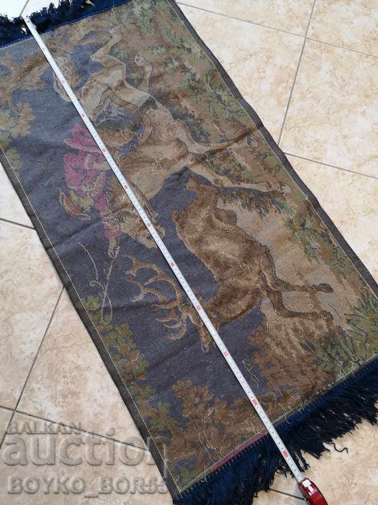 Beautiful Large Antique Carpet with Hunting Scenes - 5 Beautiful Large Antique Carpet with Hunting Scenes - 5