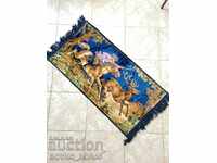 Beautiful Large Antique Carpet with Hunting Scenes