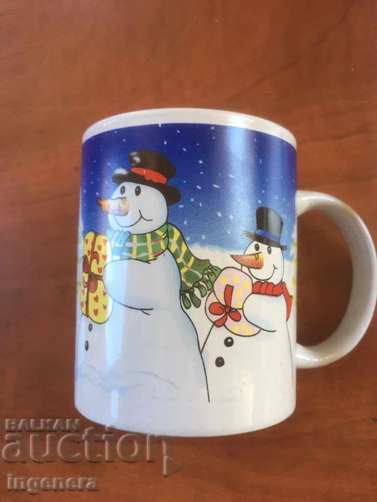 Auction PORCELAIN GLASS BIG CHRISTMAS MUG Auction PORCELAIN GLASS BIG CHRISTMAS MUG