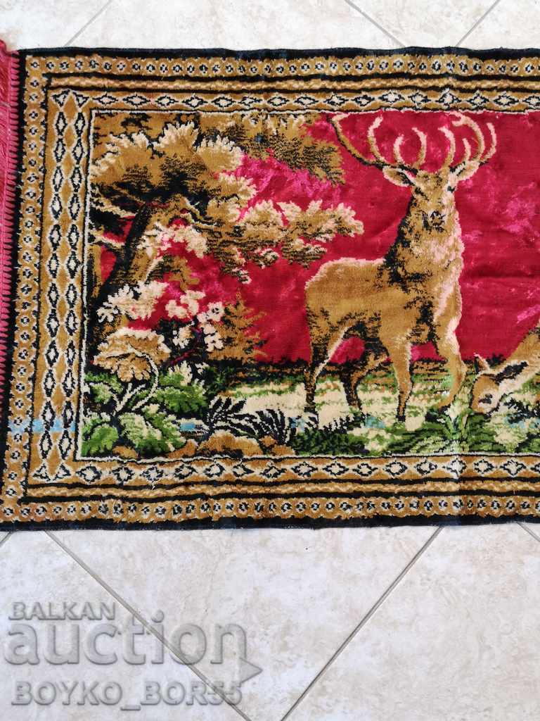 Beautiful Large Antique Carpet with Hunting Scenes with price 69.00 BGN | € 35.28 Beautiful Large Antique Carpet with Hunting Scenes with price 69.00 BGN | € 35.28