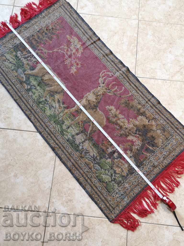 Beautiful Large Antique Carpet with Hunting Scenes - 5 Beautiful Large Antique Carpet with Hunting Scenes - 5