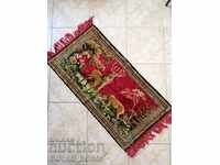 Beautiful Large Antique Carpet with Hunting Scenes