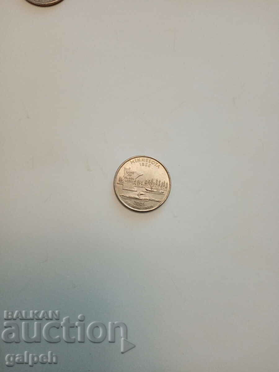 Delivery of USA COINS - 2 pieces 25 cents ("Quarter") - 2005 - BGN 3.5 Delivery of USA COINS - 2 pieces 25 cents ("Quarter") - 2005 - BGN 3.5