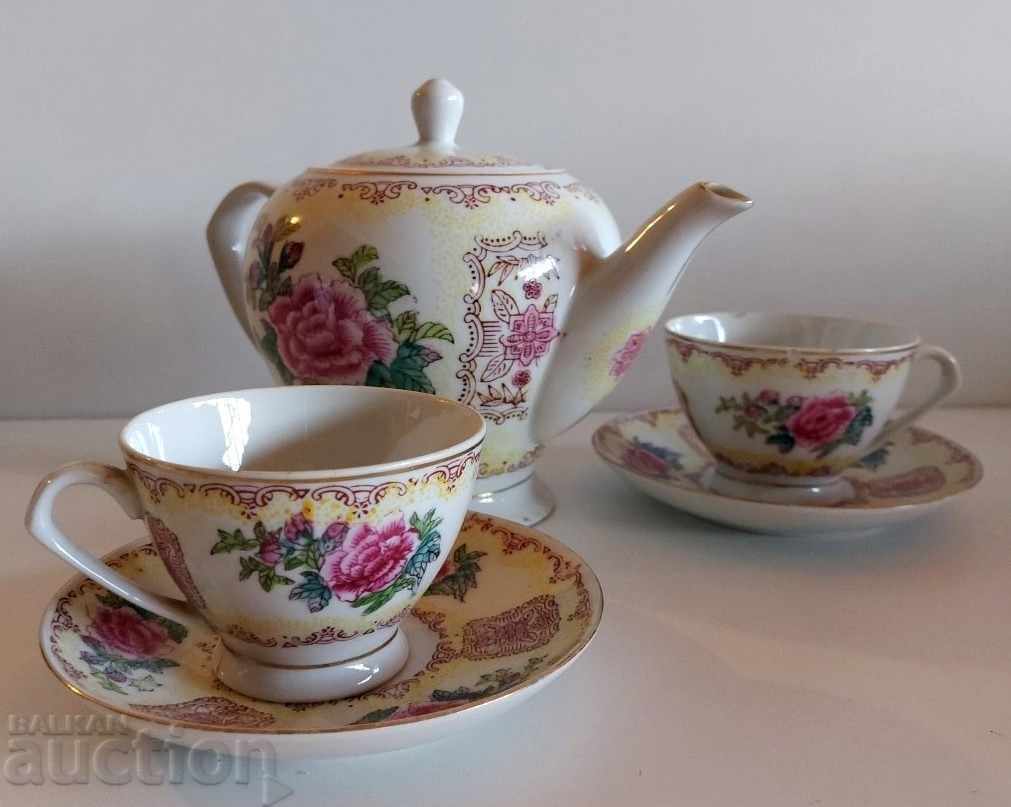 SOC RARE CHINESE PORCELAIN TEA SERVICE COFFEE TEAPOT - 6 SOC RARE CHINESE PORCELAIN TEA SERVICE COFFEE TEAPOT - 6