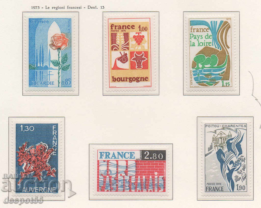 1975. Franţa. regiuni franceze.