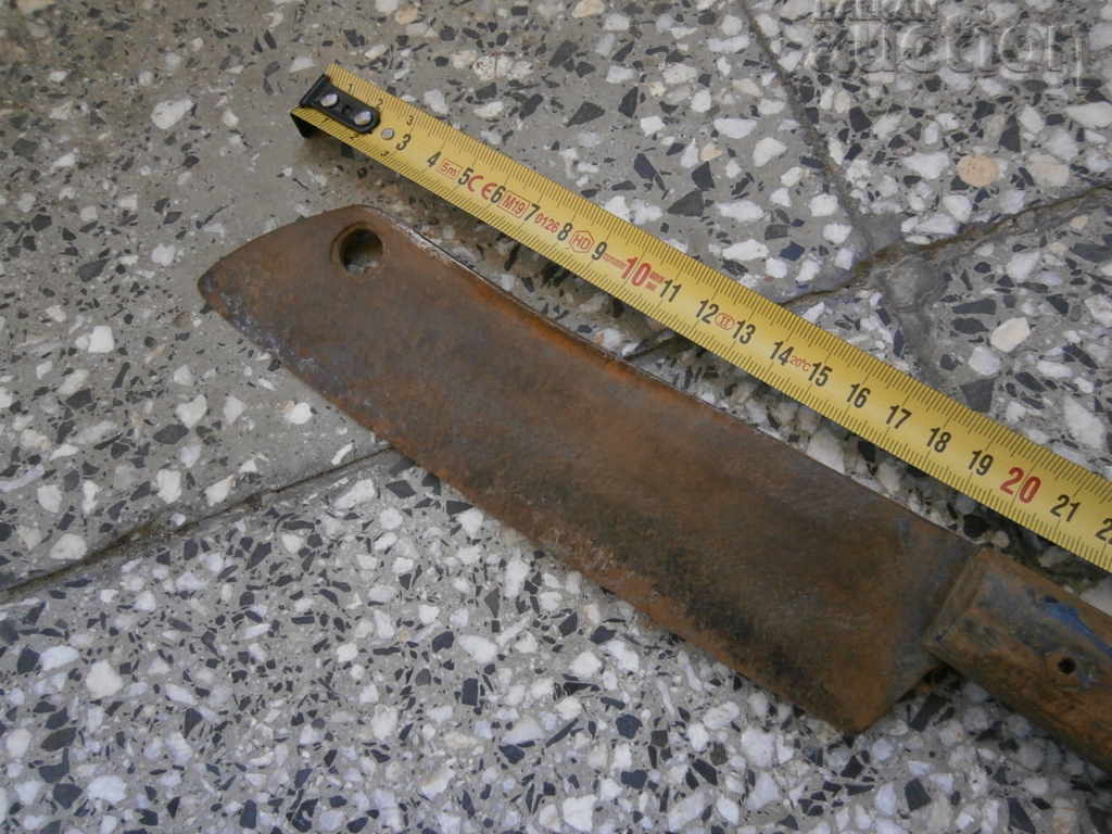 Auction Old forged chopper KNIFE CUTTER blade, wrought iron Auction Old forged chopper KNIFE CUTTER blade, wrought iron