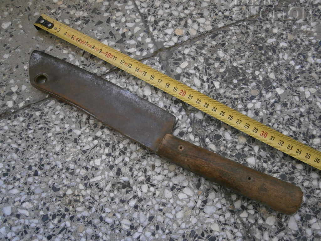 Old forged chopper KNIFE CUTTER blade, wrought iron