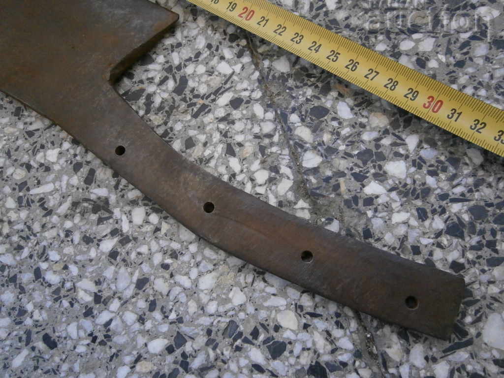 Auction Old forged chopper KNIFE CUTTER blade, wrought iron Auction Old forged chopper KNIFE CUTTER blade, wrought iron