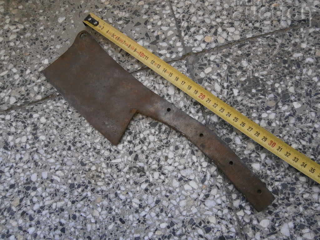 Delivery of Old forged chopper KNIFE CUTTER blade, wrought iron Delivery of Old forged chopper KNIFE CUTTER blade, wrought iron