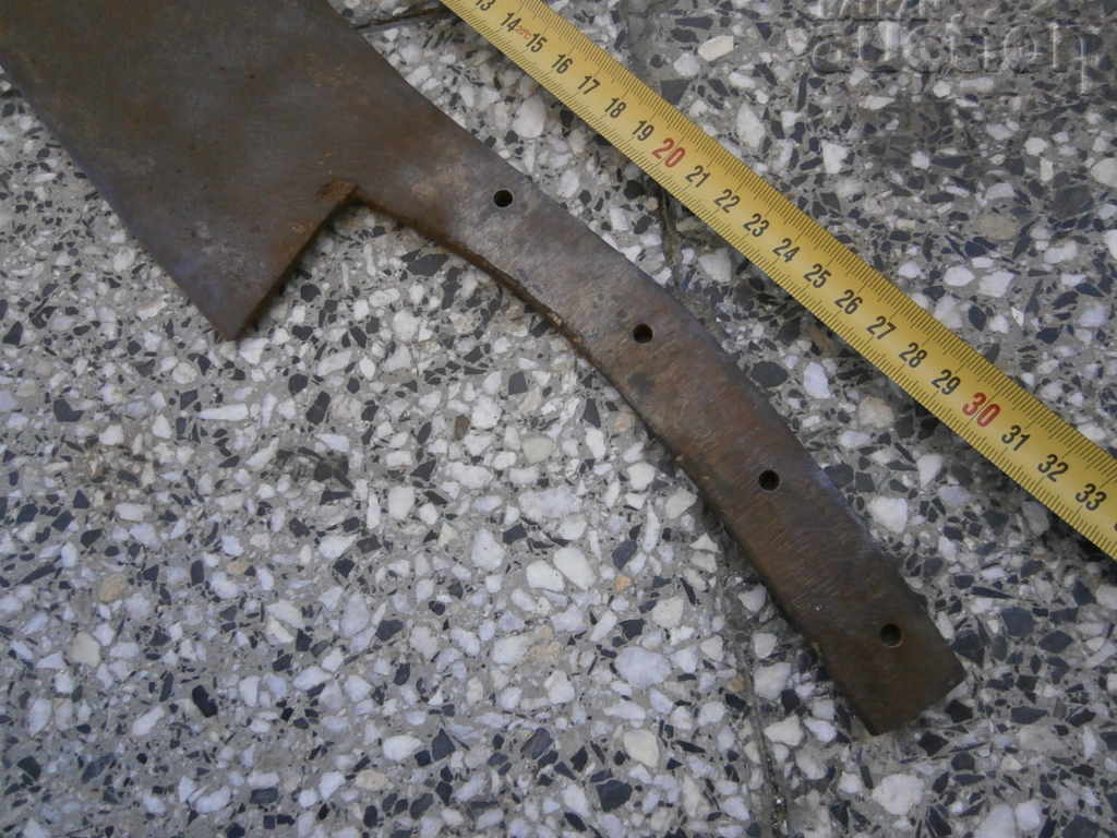 Old forged chopper KNIFE CUTTER blade, wrought iron - 6 Old forged chopper KNIFE CUTTER blade, wrought iron - 6