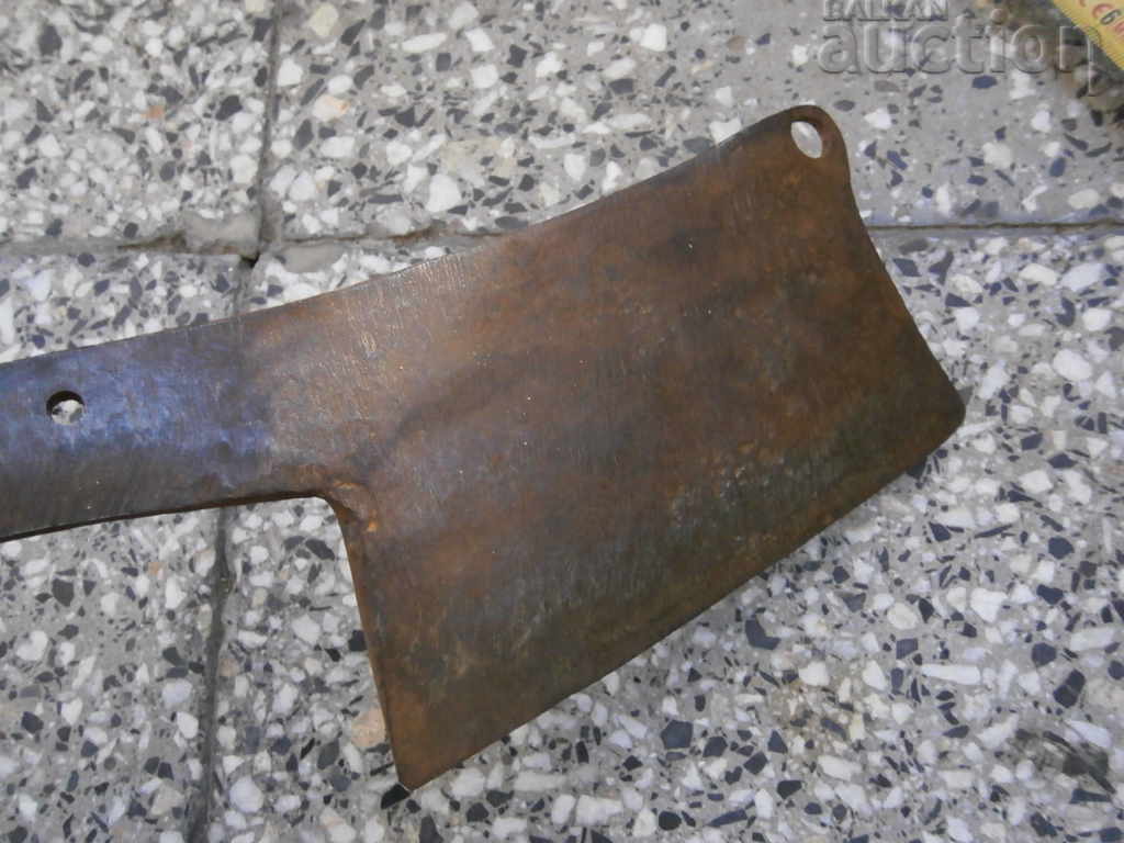 Old forged chopper KNIFE CUTTER blade, wrought iron - 7 Old forged chopper KNIFE CUTTER blade, wrought iron - 7