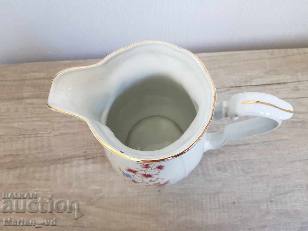 Auction Old Bulgarian porcelain jug Auction Old Bulgarian porcelain jug