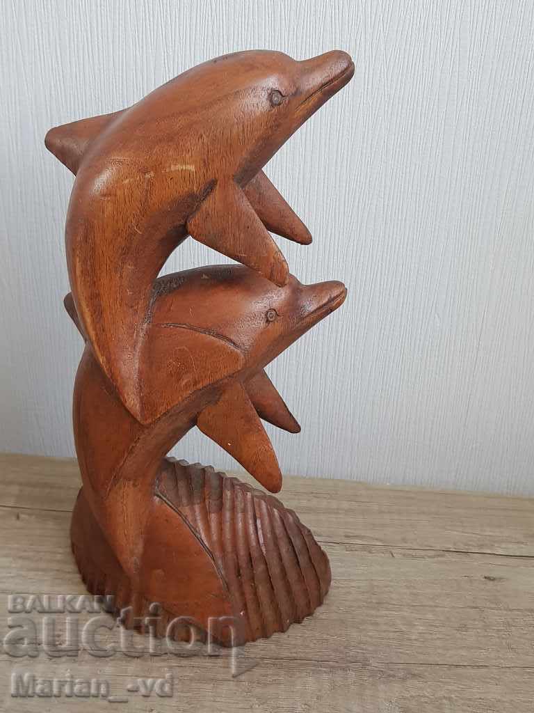 Wooden figure - dolphins - 6