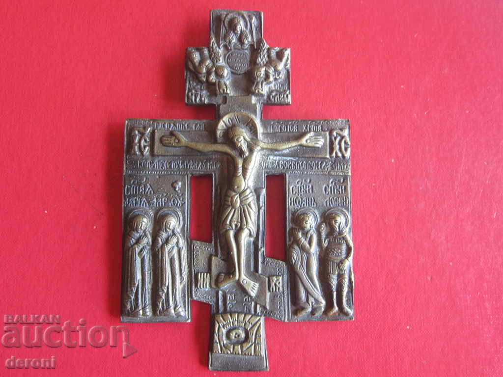 Pictogramă rusă unică cu cruce de bronz - 5