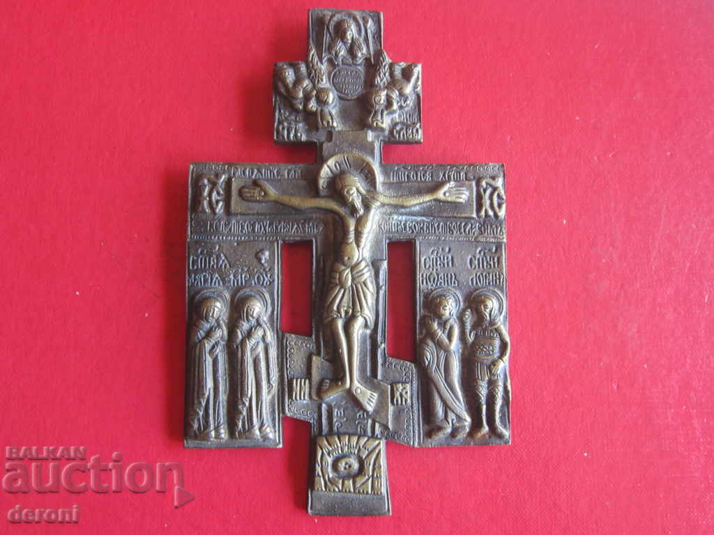 Pictogramă rusă unică cu cruce de bronz - 6