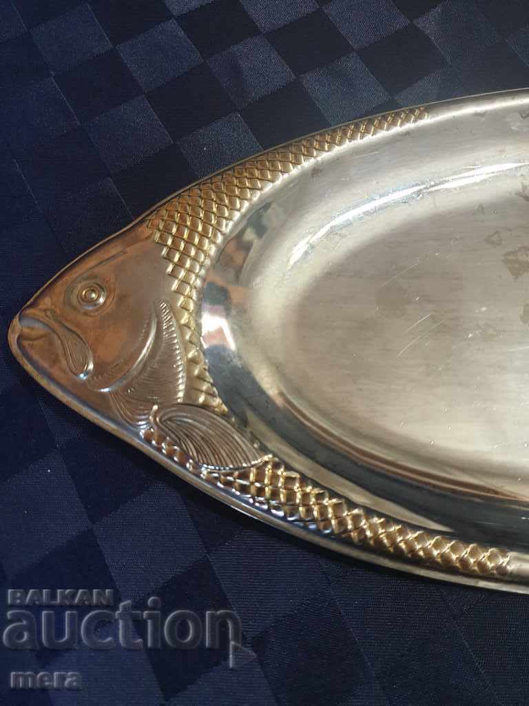 Δημοπρασία Επάργυρη μεταλλική πλάκα με επιχρύσωση