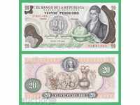 (¯` '• .¸ COLOMBIA 20 pesos 1983 UNC ¸. •' ´¯)