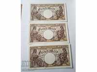 Rare Romanian 3 banknotes UNC 2000 lei 1941