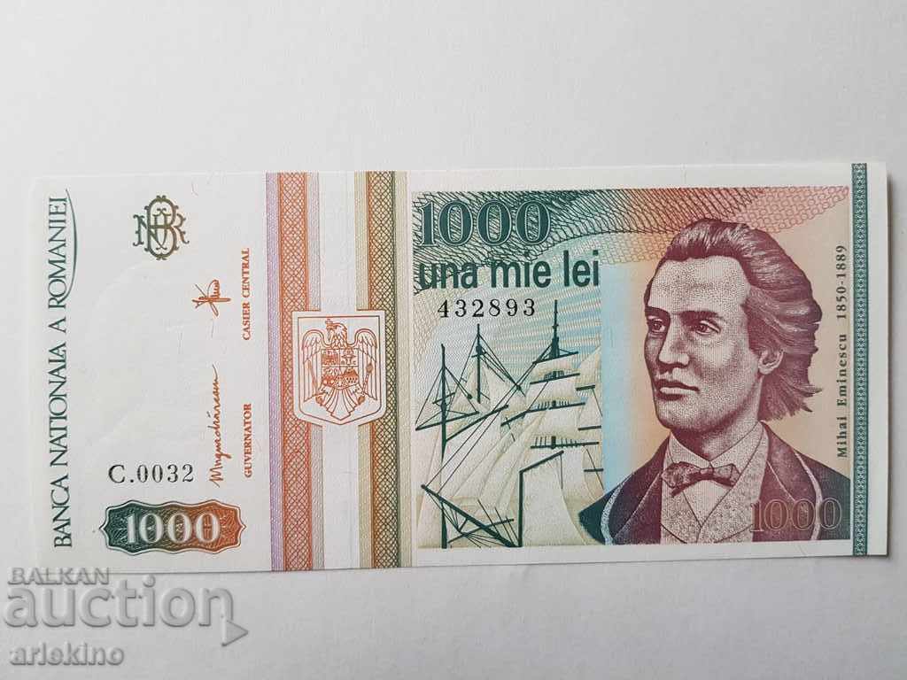 Δημοπρασία Ρουμανική συλλεκτική τραπεζογραμμάτιο 1000 λέι 1993 UNC