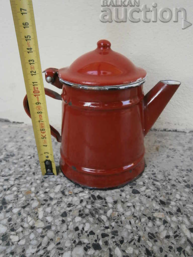 Enamelled teapot from the sauce small dish with enamel 60s - 5 Enamelled teapot from the sauce small dish with enamel 60s - 5