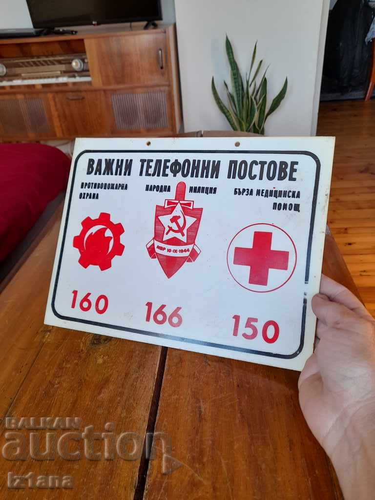 Auction Old sign Important telephone posts Auction Old sign Important telephone posts