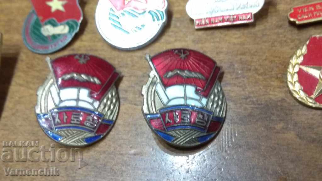 Lot badges NORTH KOREA VIETNAM 1960-70 with price 199.00 BGN | € 101.75 Lot badges NORTH KOREA VIETNAM 1960-70 with price 199.00 BGN | € 101.75